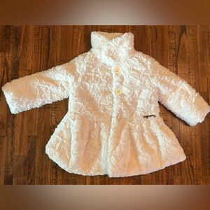 CALVIN KLEIN Girls Faux Fur Coat Jacket Size 24 months